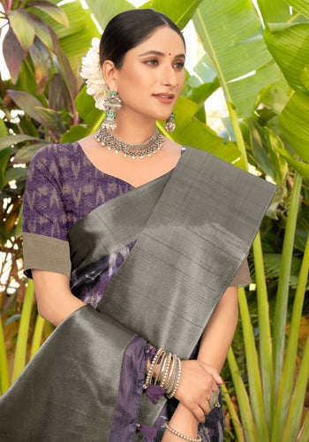Multi Colour Handloom Silk Saree Three