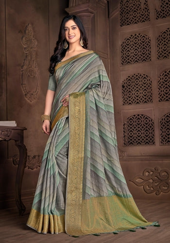 Multi Colour Handloom Silk Saree