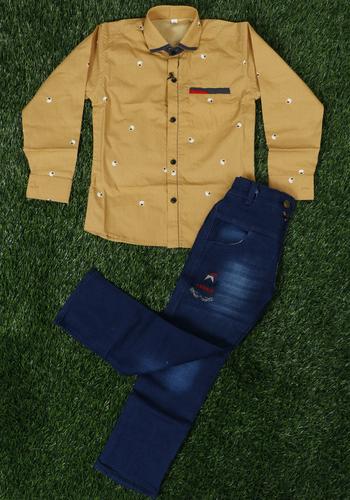 Mustard & Blue Colour Boys Set