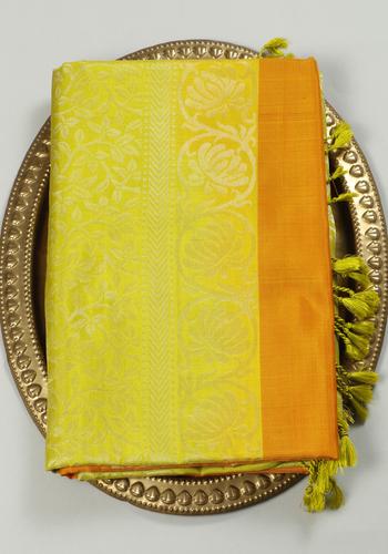 Orange Colour Soft Silk Saree 1