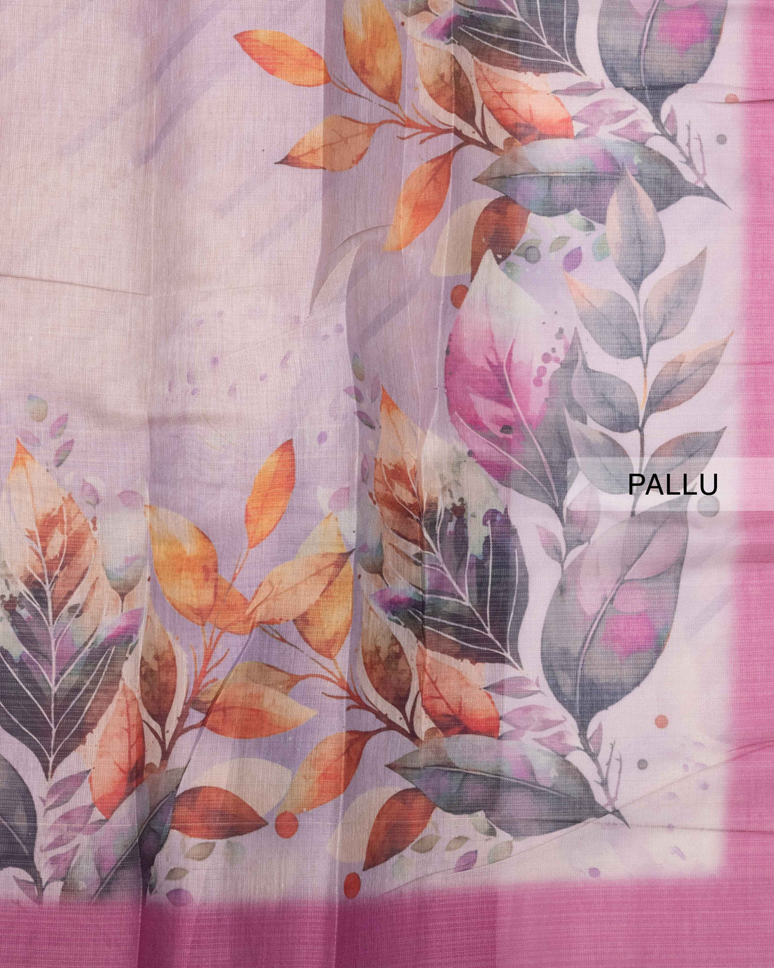 Pink Colour Floral Design Tissue Saree