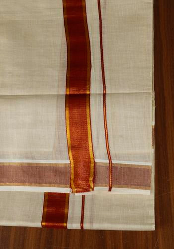 Ramraj Sandal Colour Tissue Dhoti two