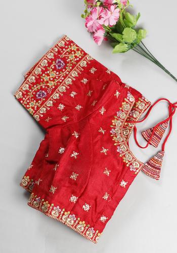 Red Colour Readymade Blouse (Free Size)