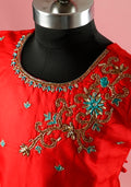 Buy Red & Blue Colour Embroidered Kids Choli Online Shopping