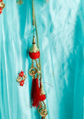 Red & Blue Colour Embroidered Kids Choli Online Shopping