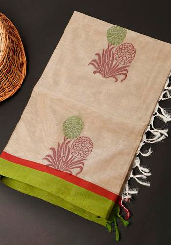 Sandal Colour Handloom Saree 2