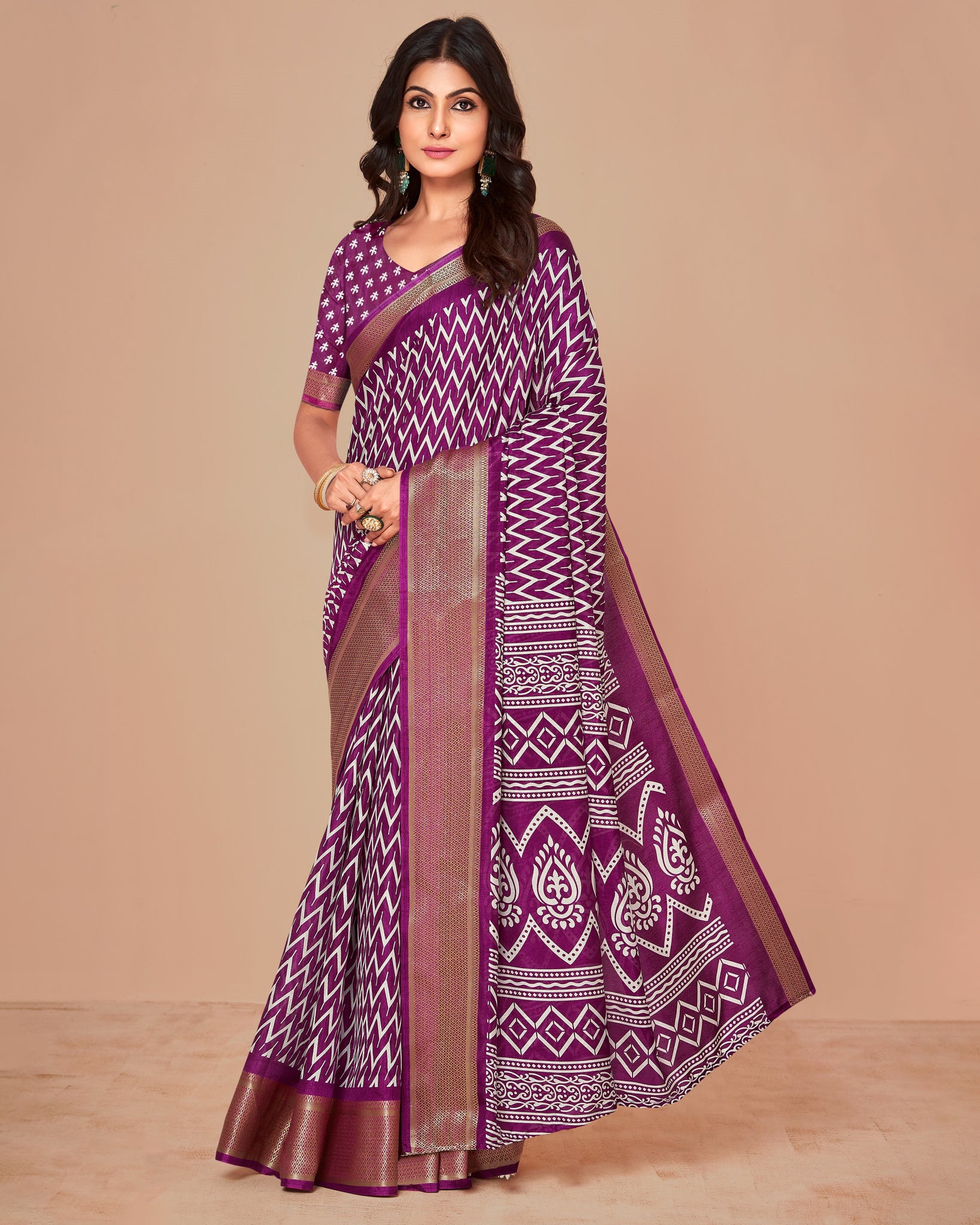 Purple Color Dola Saree - DO 104