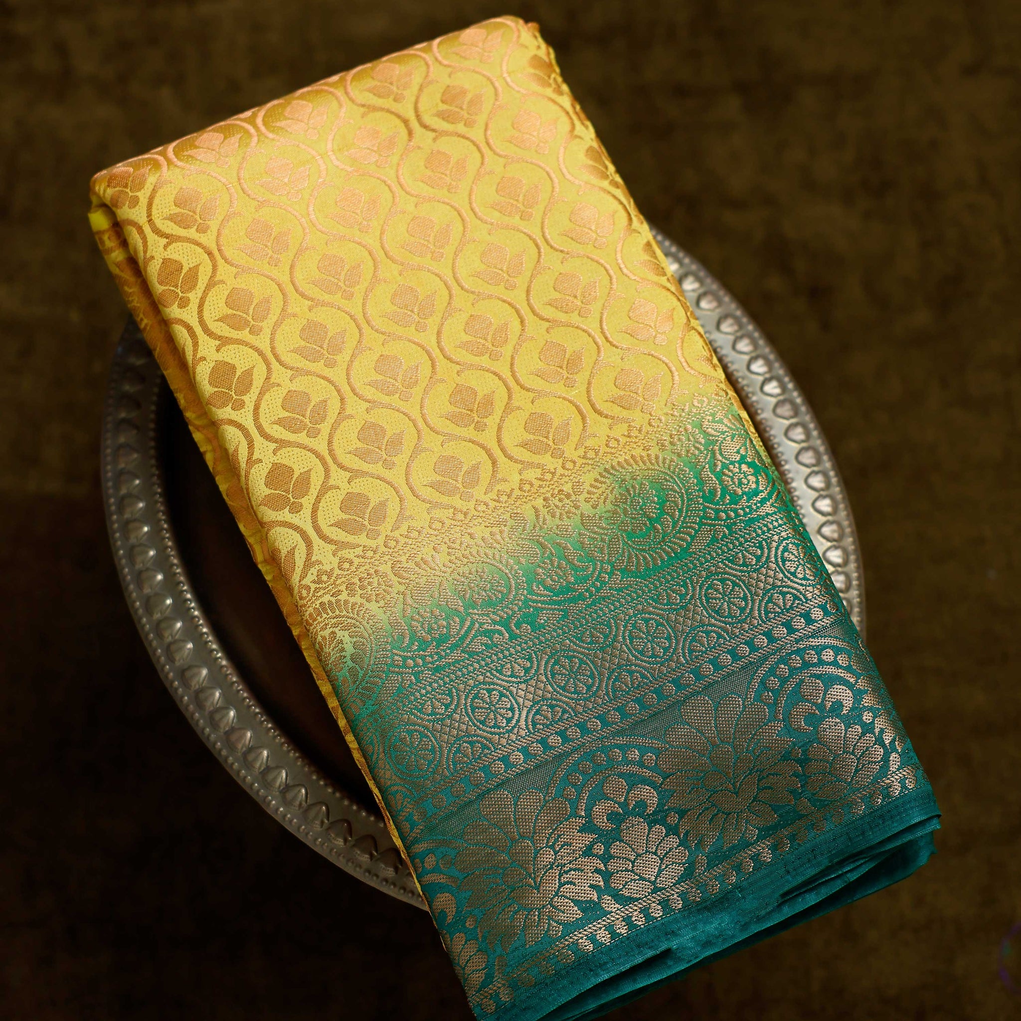 Yellow Colour Art Silk Saree