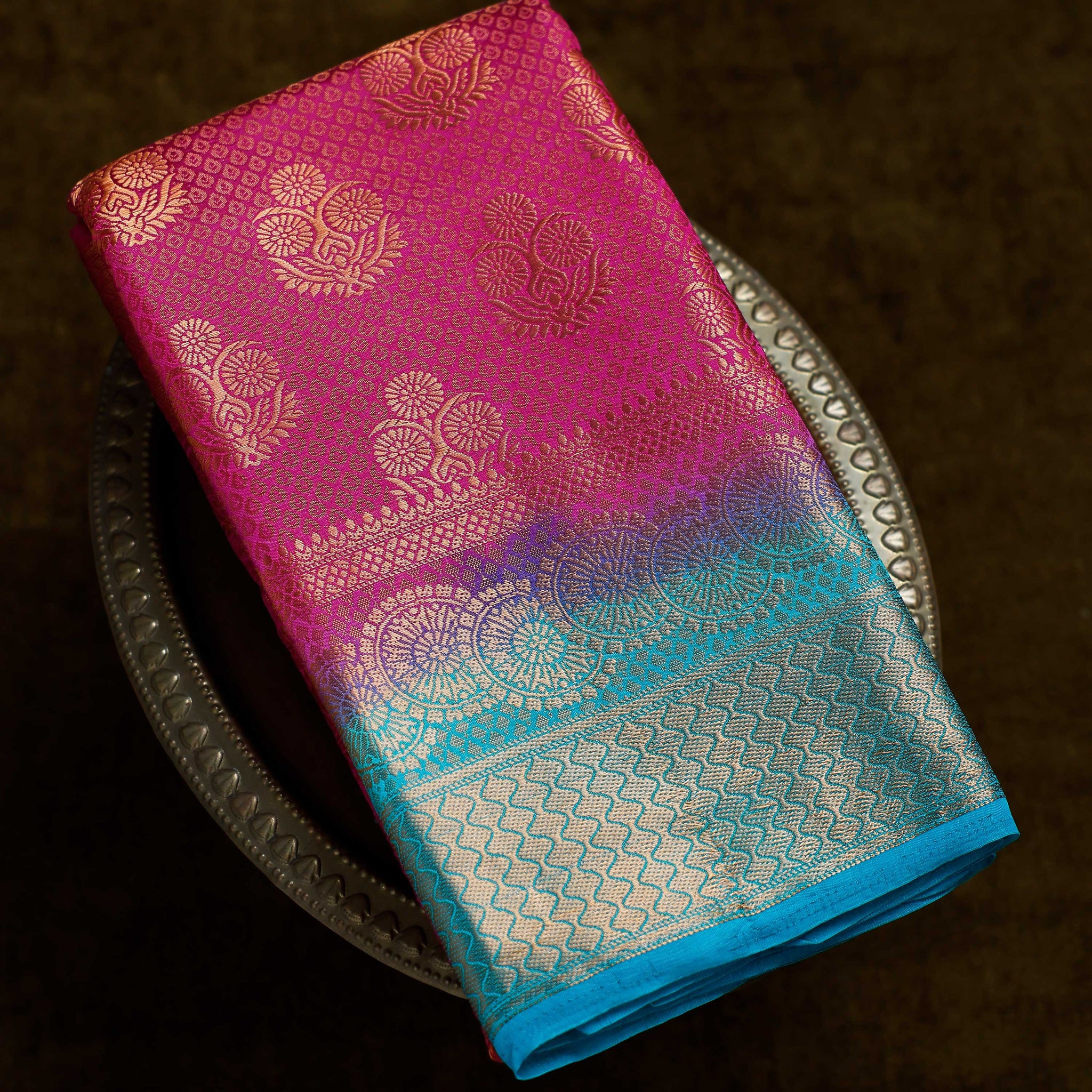 Purple Colour Art Silk Saree