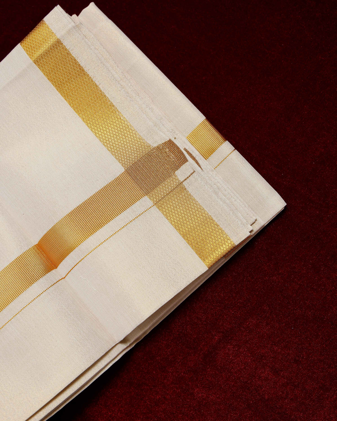 Alaya Gold Cotton Dhoti With Gold Border