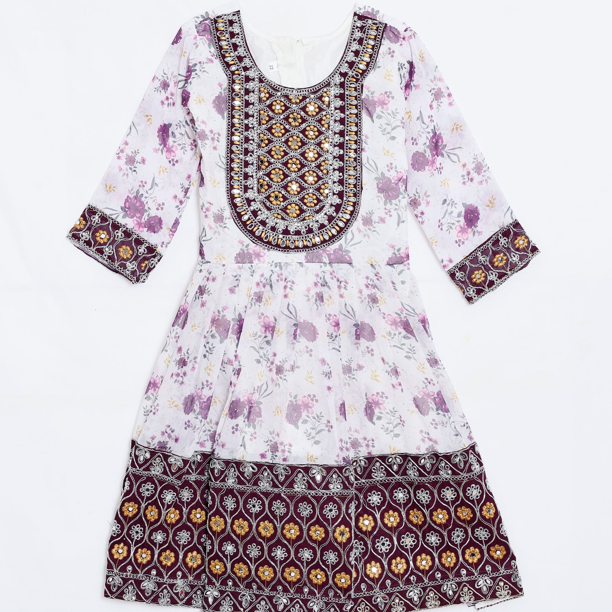 Multi Embroidered Kids Churidar & Salwar - Readymade