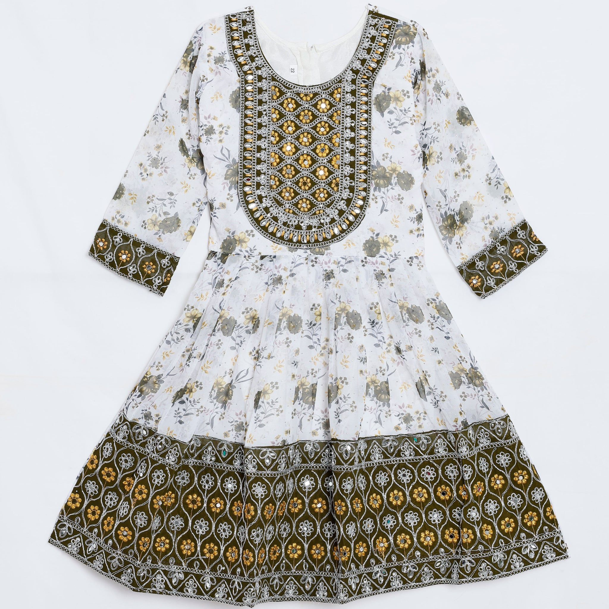 Multi Embroidered Kids Churidar & Salwar - Readymade