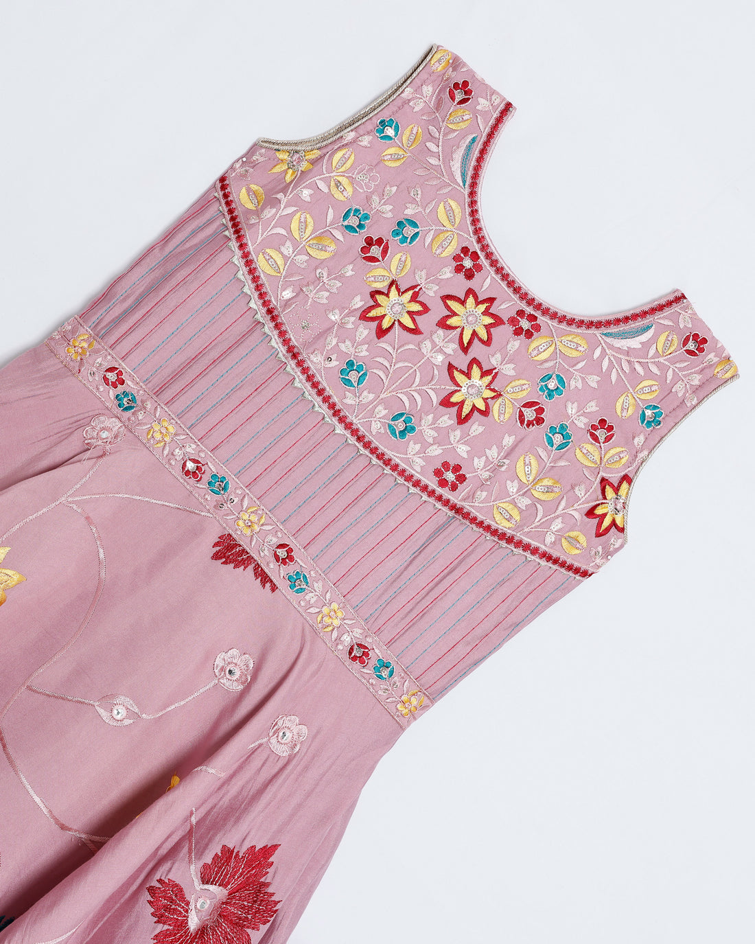 Onion Pink Embroidered Kids Churidar & Salwar - Readymade