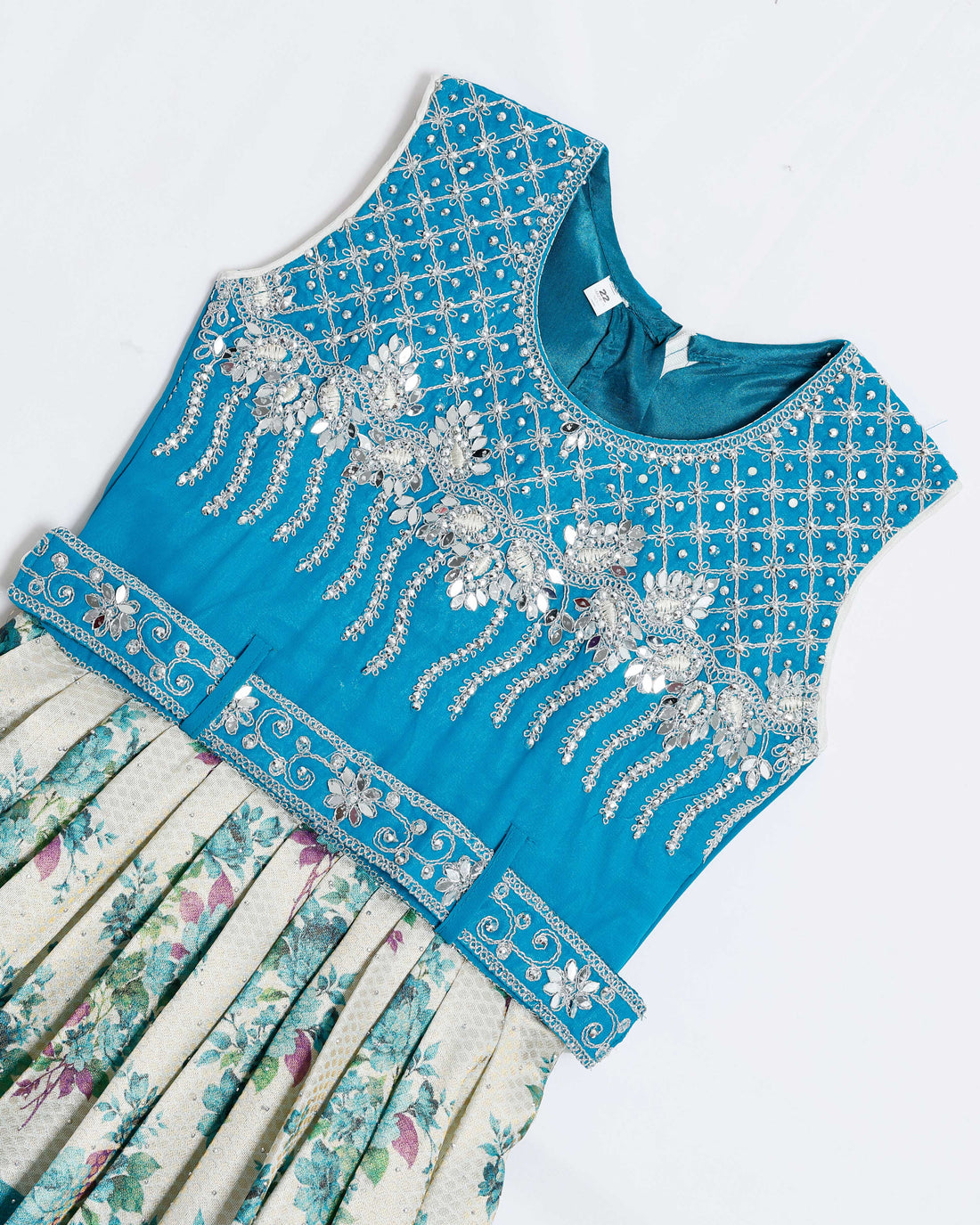 Blue Embroidered Kids Churidar & Salwar - Readymade