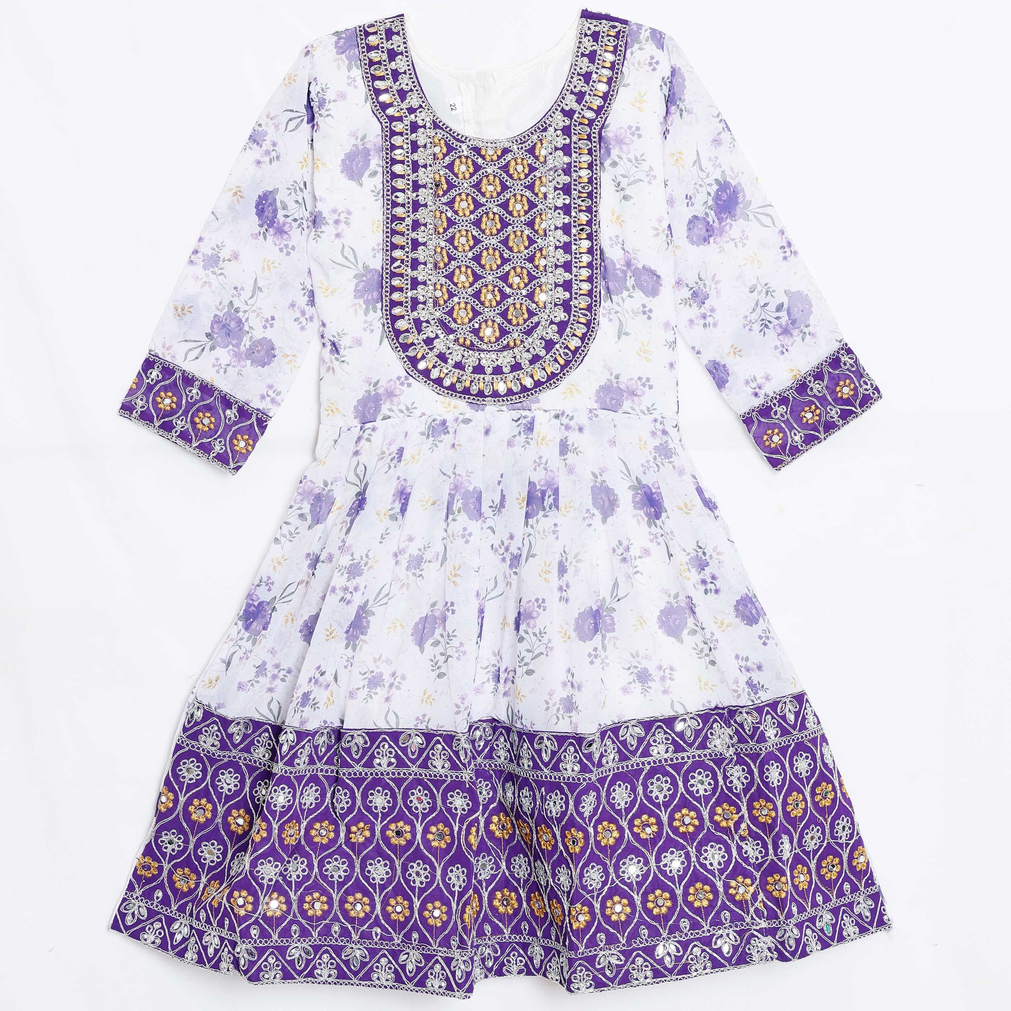 Multi Embroidered Kids Churidar & Salwar - Readymade