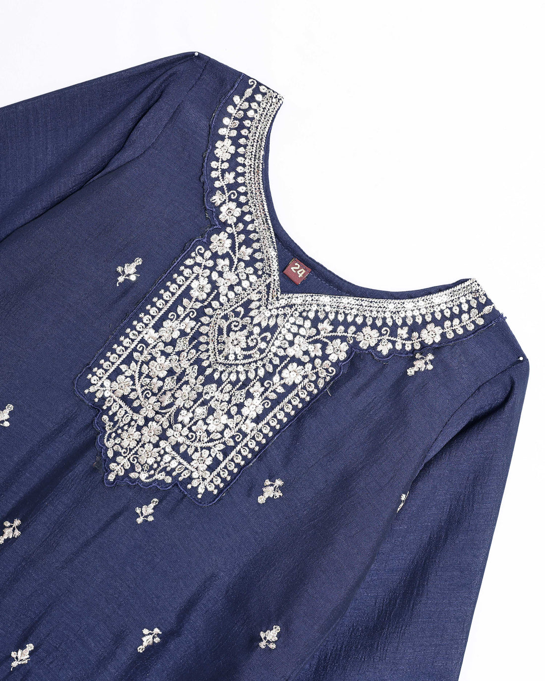 Navy Blue Embroidered Kids Churidar & Salwar - Readymade