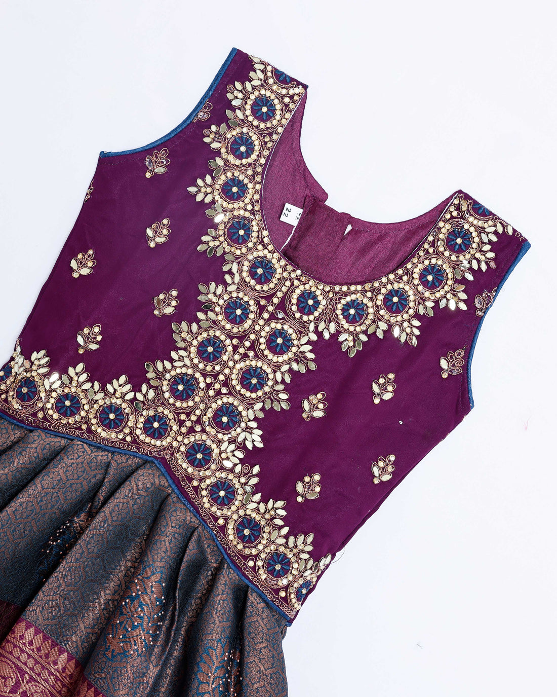 Purple Embroidered Kids Churidar & Salwar - Readymade