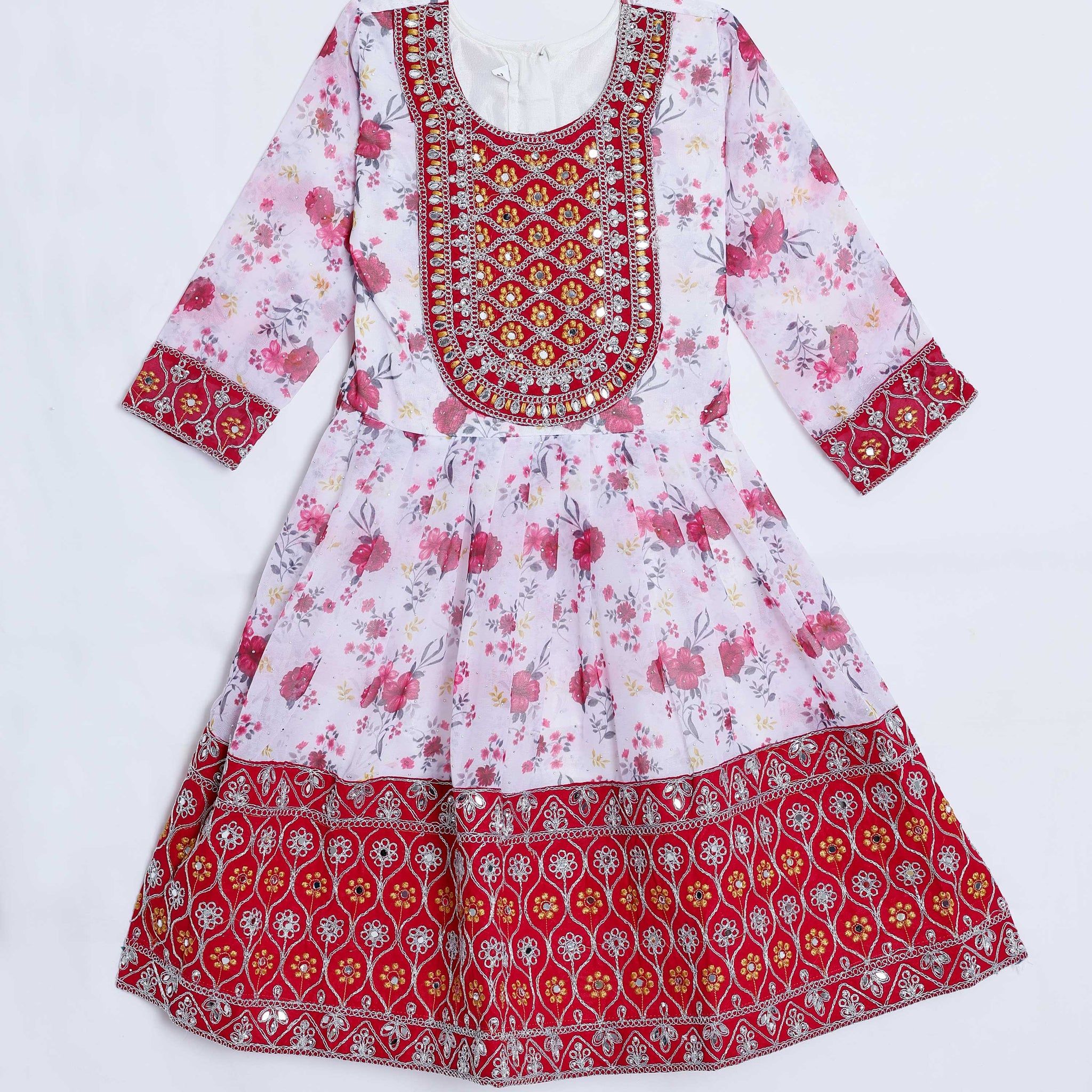 Multi Embroidered Kids Churidar & Salwar - Readymade