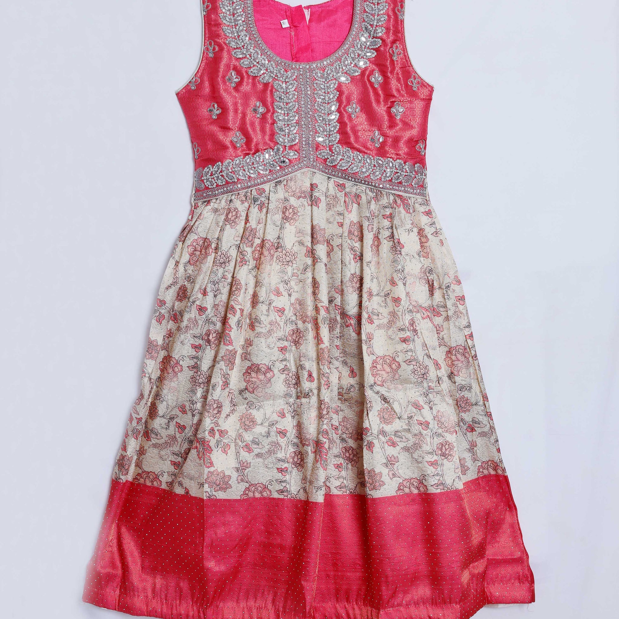 Pink Embroidered Kids Churidar & Salwar - Readymade