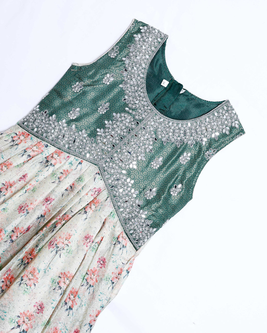 Green Embroidered Kids Churidar & Salwar - Readymade