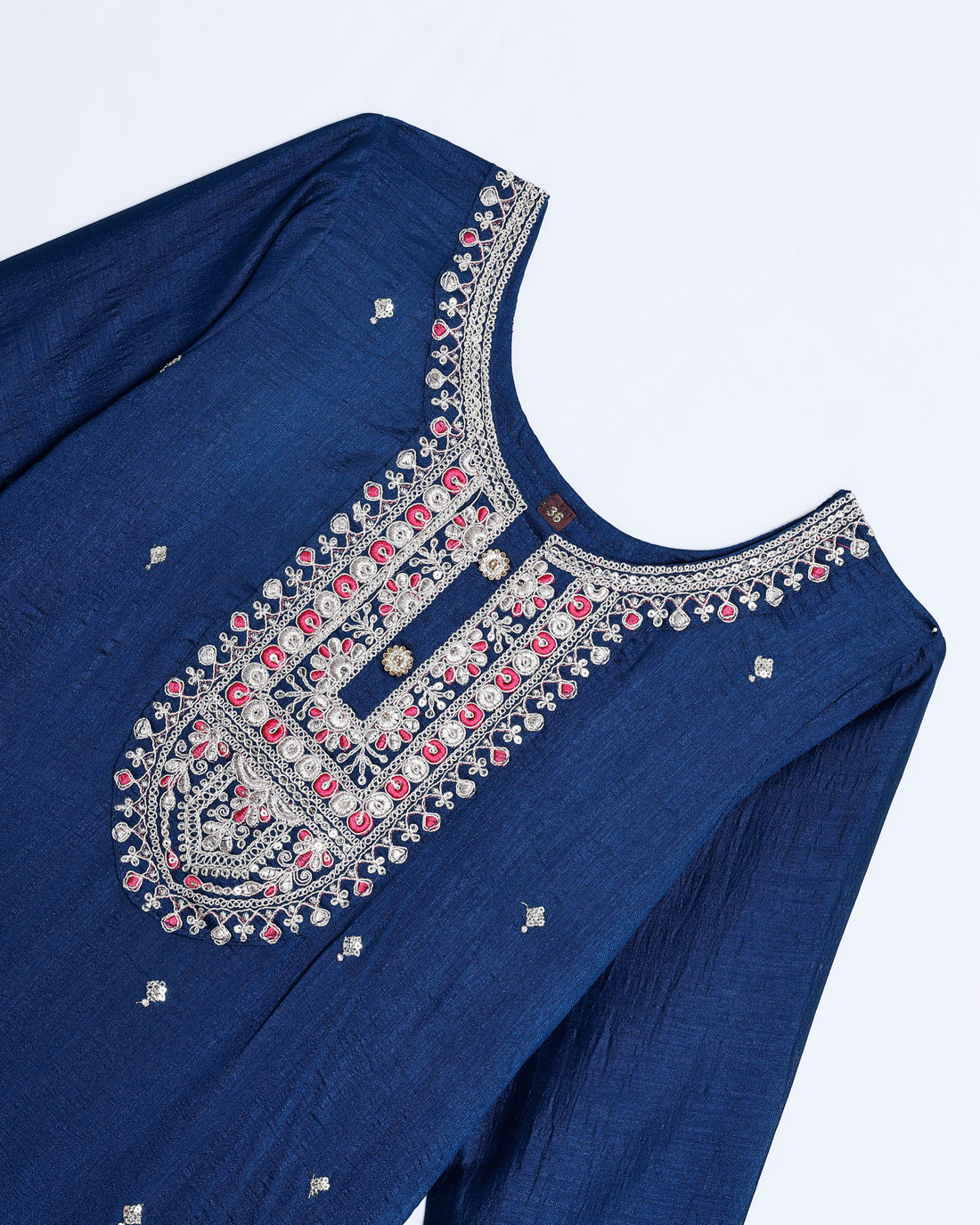 Navy Blue Embroidered Kids Churidar & Salwar - Readymade