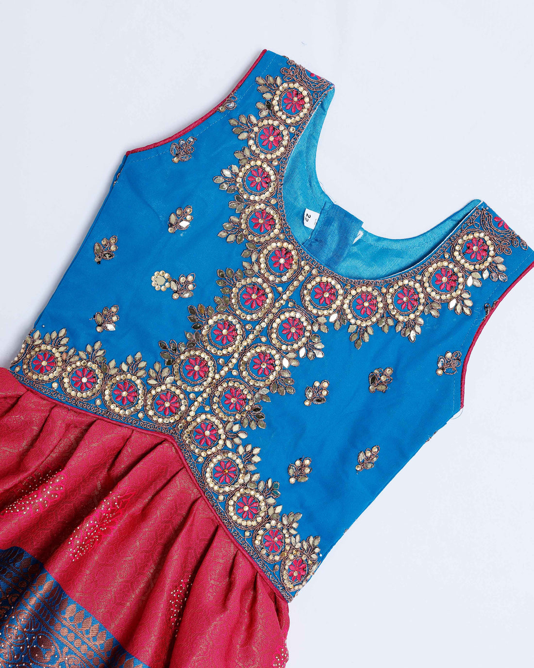 Blue Embroidered Kids Churidar & Salwar - Readymade