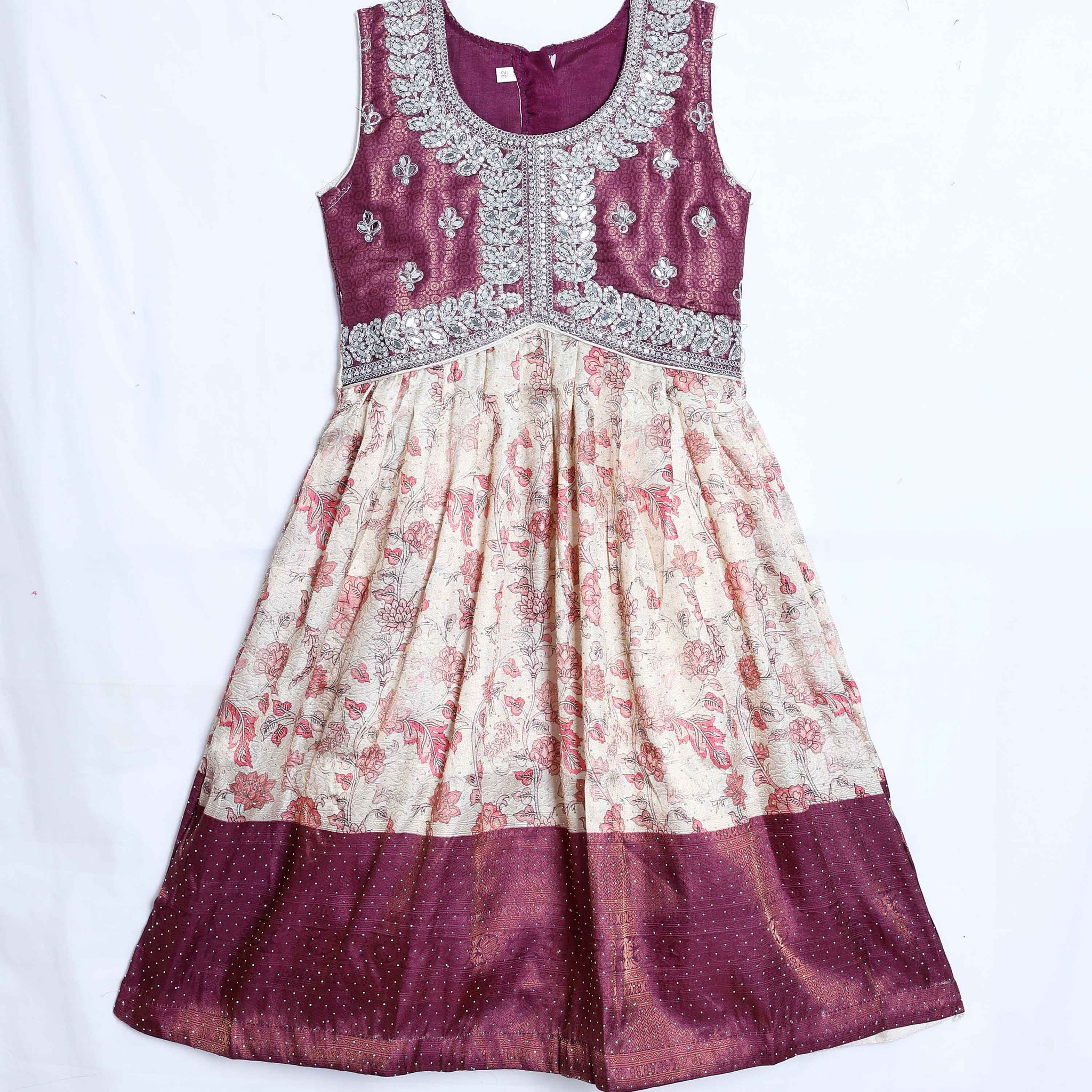 Purple Embroidered Kids Churidar & Salwar - Readymade