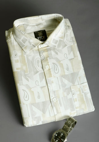 White Colour Casual Shirt For Men