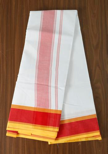 White Colour Cotton Dhothi two