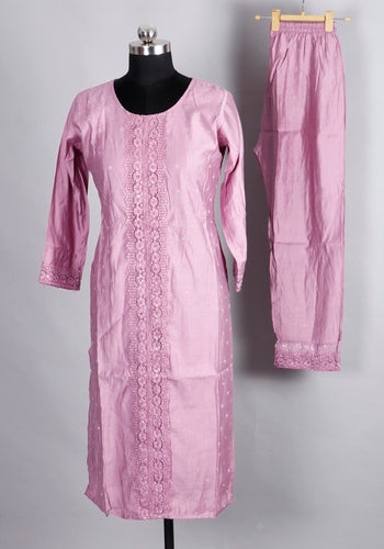 Women Onion Pink Readymade Salwar