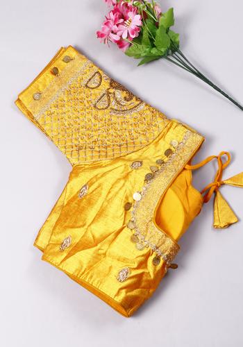 Yellow Colour Readymade Blouse