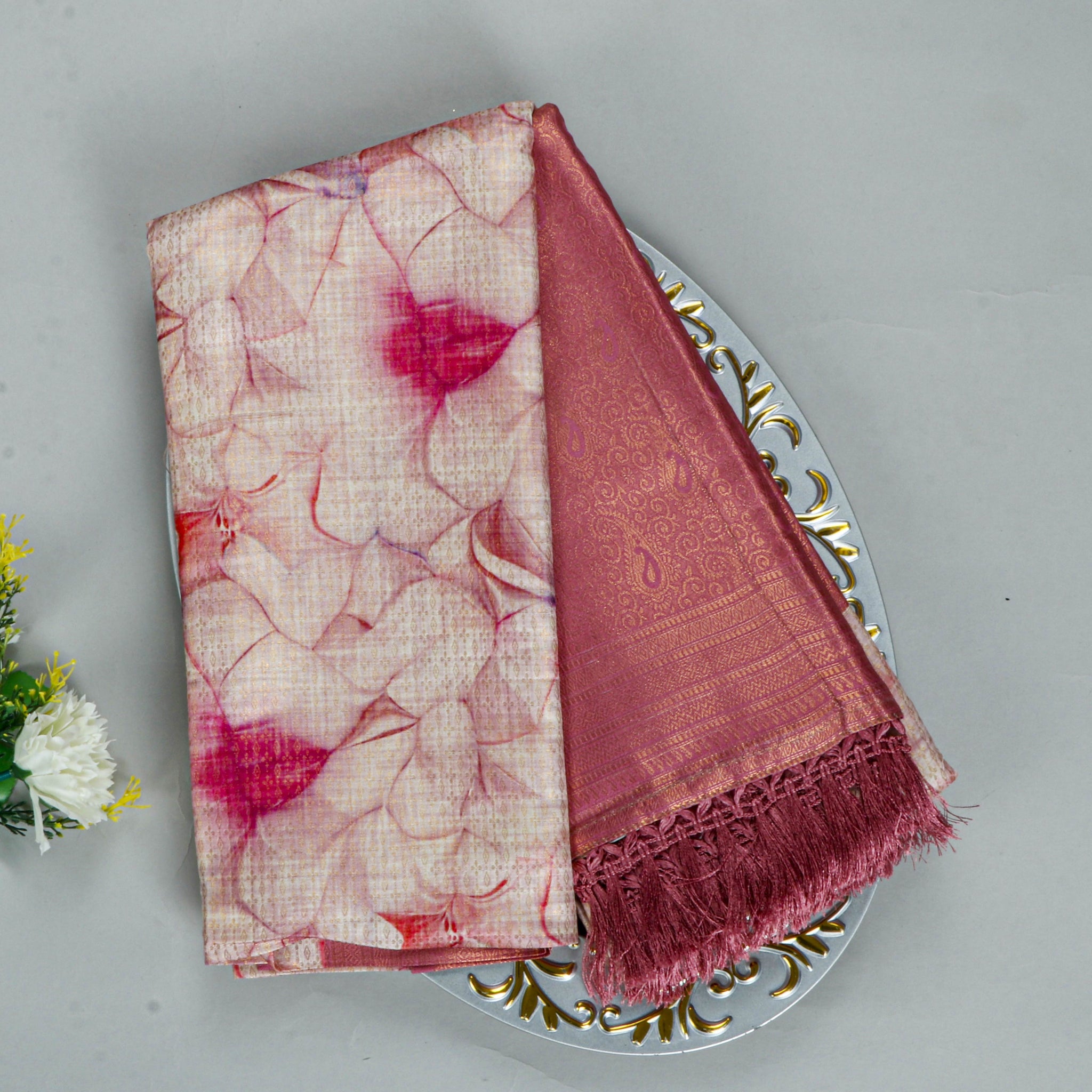 Copper Colour Soft Silk Saree